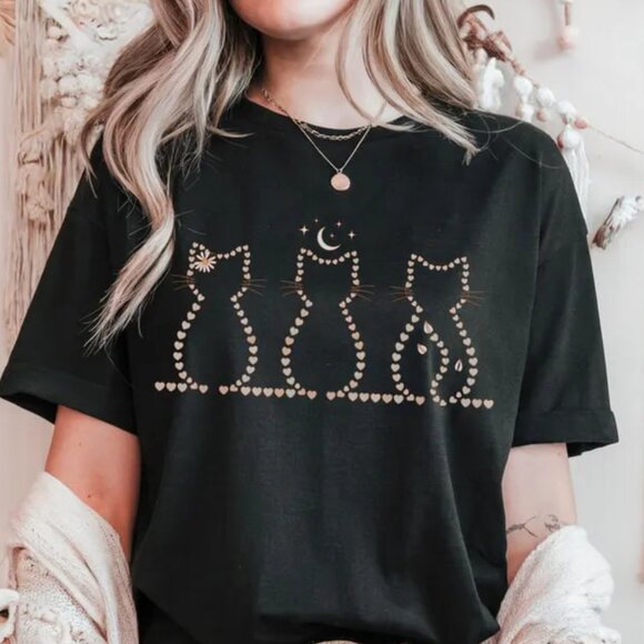 Tops - Cat Lover Spring Shirt, Graphic Cat Shirt, Gift For Cat Lover